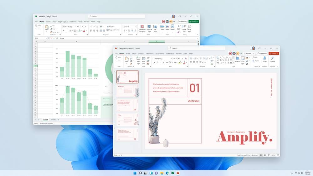 Excel and PowerPoint with a new look