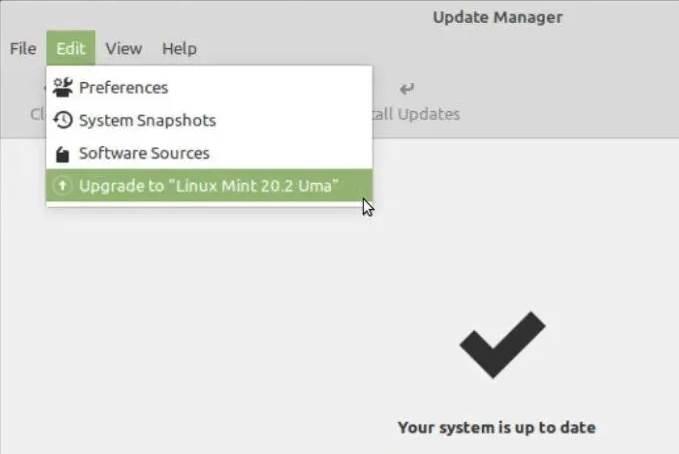Update Linux Mint to 20.2 Uma