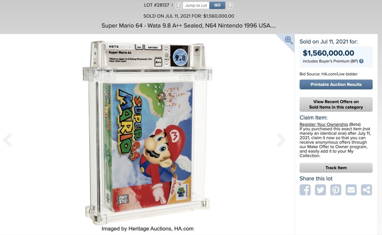 Super Mario 64 Auction