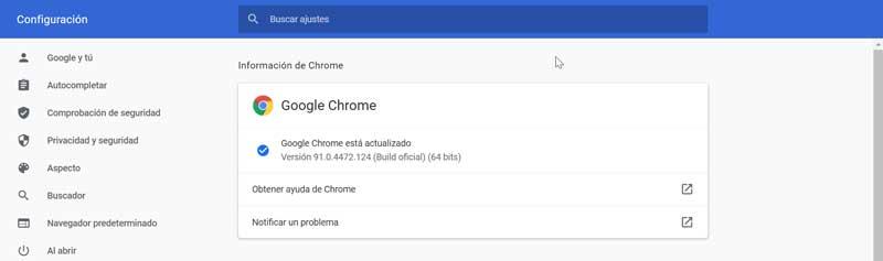 Updated Google Chrome