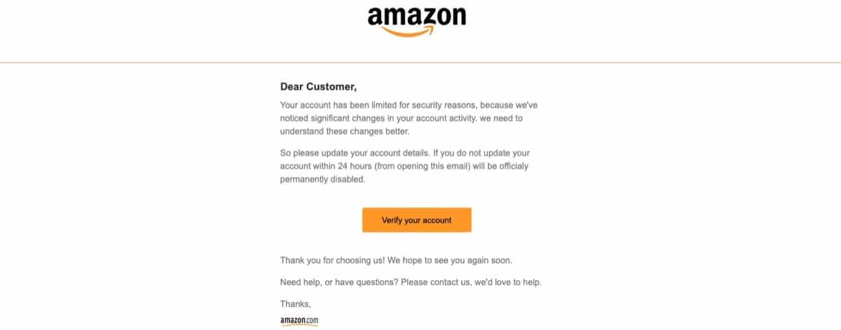 Phishing Amazon
