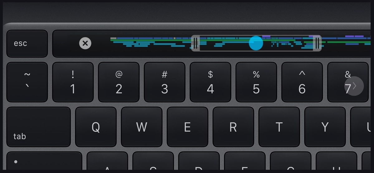 Escape key on the keyboard of the new MacBook Pro 2020