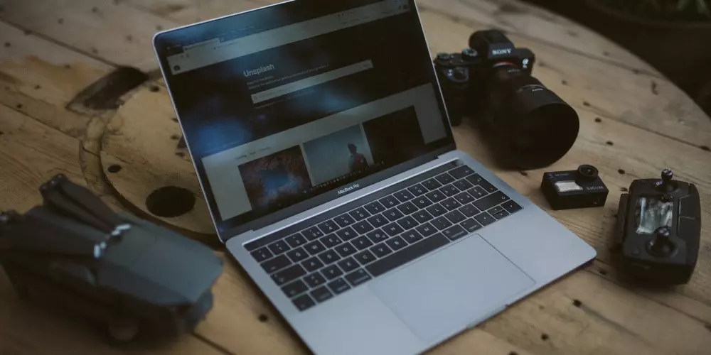 MacBook and cameras