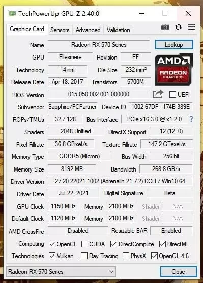 RX 570 Dual Minar GPU