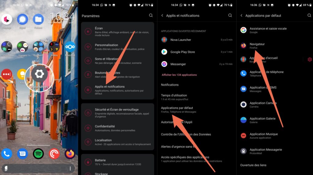 How to indicate your default browser on Android