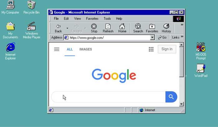 Windows 98 Internet Explorer