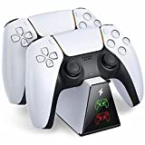 BEBONCOOL PS5 - PS5 Charging Station with LED Indicator for Sony DualSense, PS5 Controller Charger Charging Station Compatible with Sony PlayStation 5 Wireless Controller