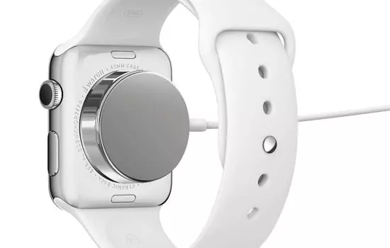 Part behind the Apple Watch, with the charger