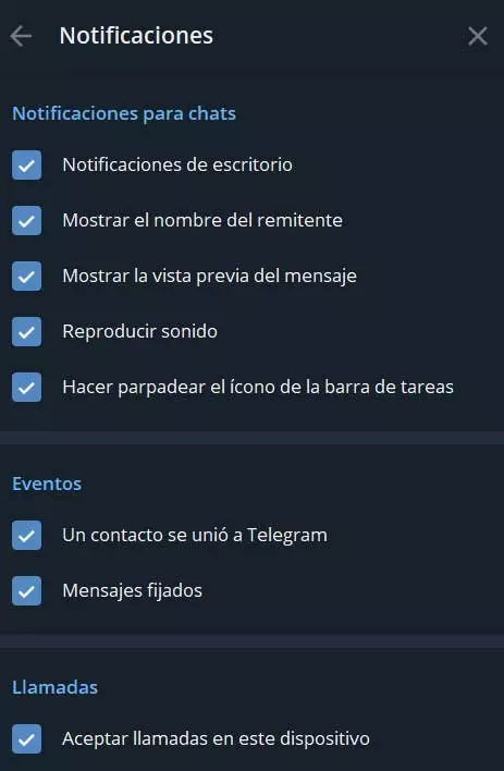 Telegram notifications