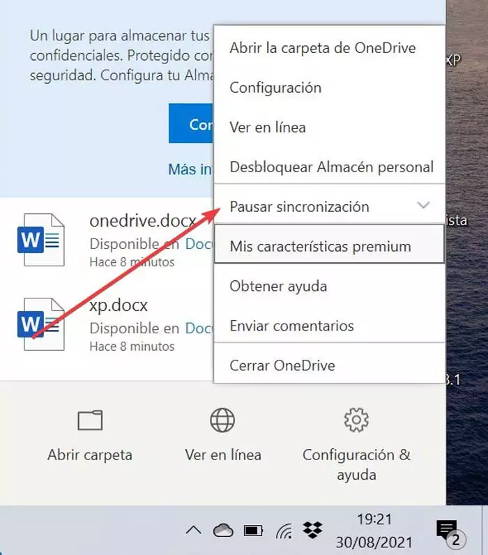 OneDrive Pause syncing