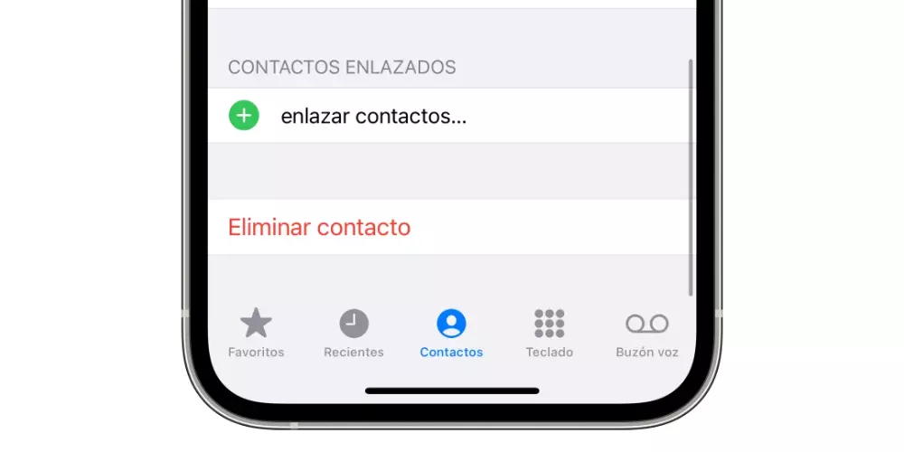 delete contact iphone