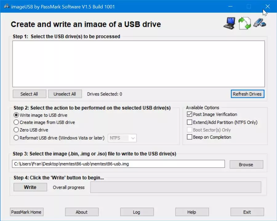 Create USB for Memtest86