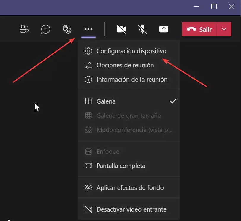 Teams device settings during call
