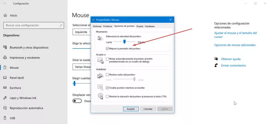 Improve mouse pointer precession
