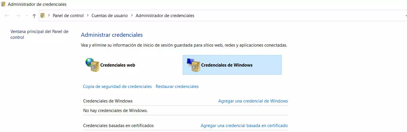 Windows credentials
