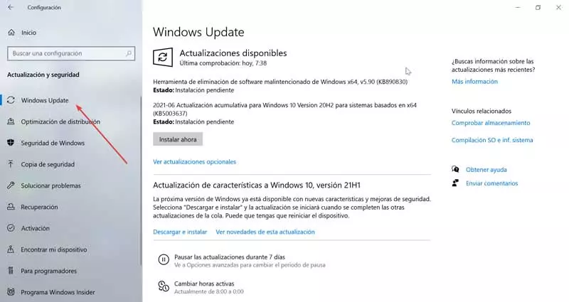 Settings and Windows Update