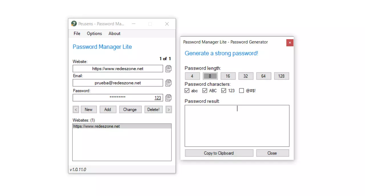 Create passwords with Password Manager Lite