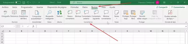Excel review and comments