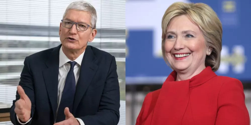 tim cook and hillary clinton