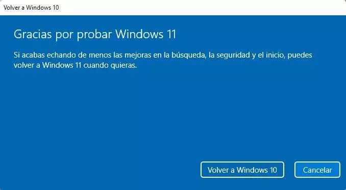 Uninstall Windows 11 and return to Windows 10 - 9
