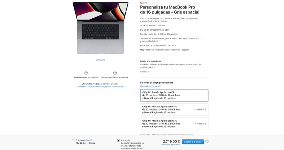 MacBook Pro delivery