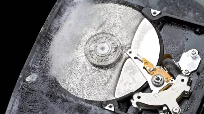 frozen damaged external hard drive
