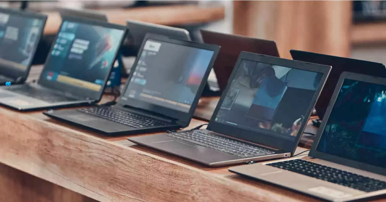 Various laptops