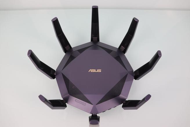 ASUS RT-AX89X router top view in detail