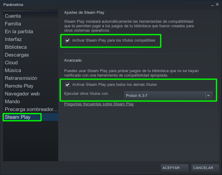 How to activate Proton through Steam Play