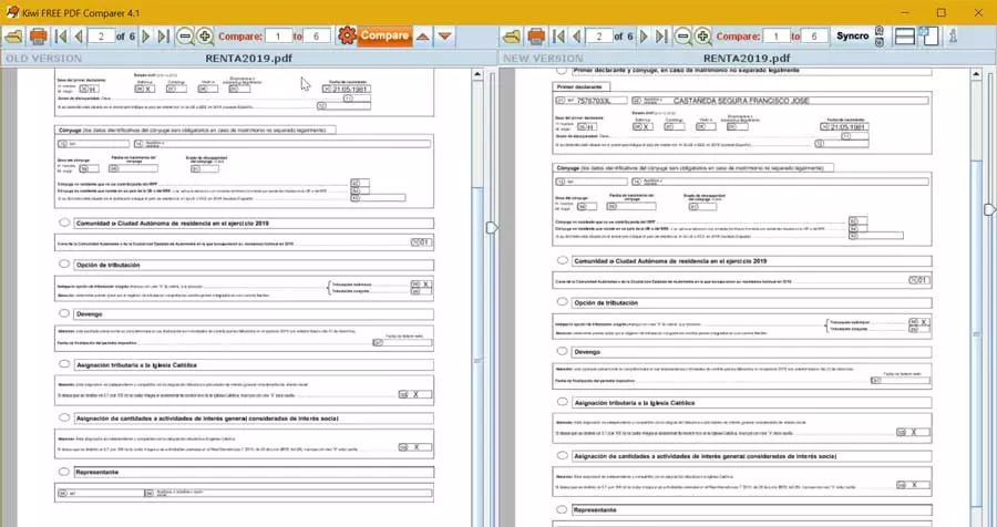 Kiwi FREE PDF Comparer compare two PDFs