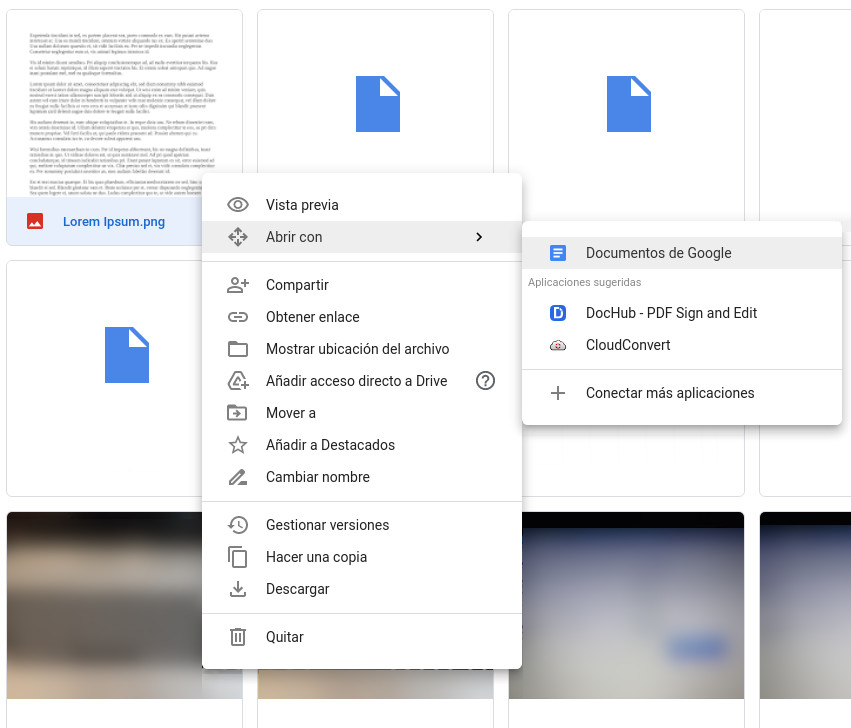 How to apply OCR from Google Docs