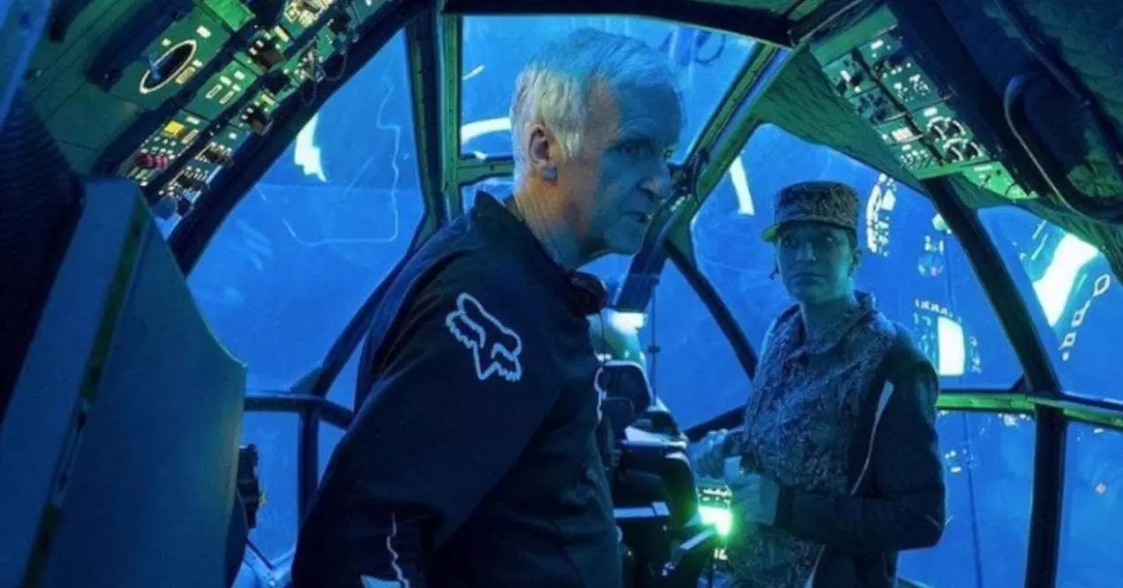 James Cameron on the set of Avatar 2
