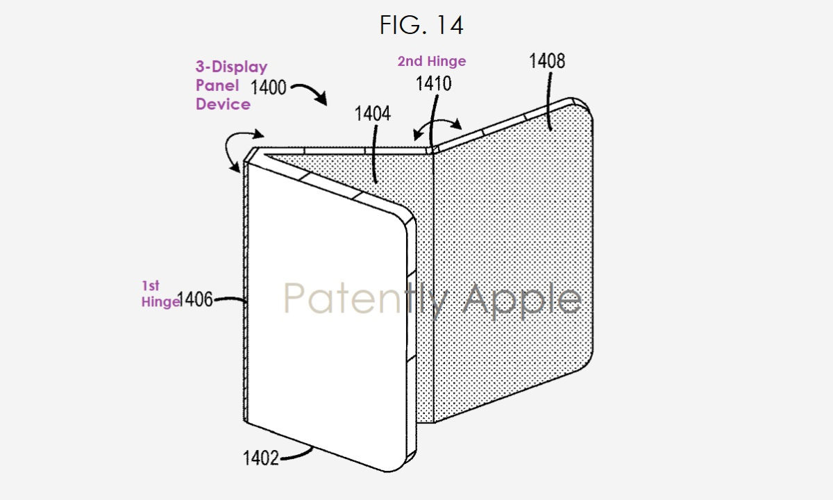 Patent Microsoft Surface Trio triple folding screen (1)