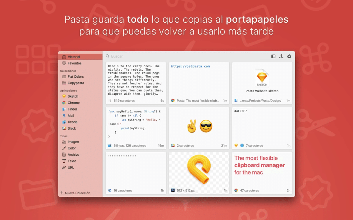 Pasta - Manage clipboard macOS