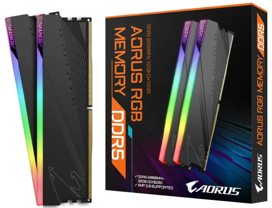 GIGABYTE presents its AORUS RGB DDR5 memories at 6000MHz 32