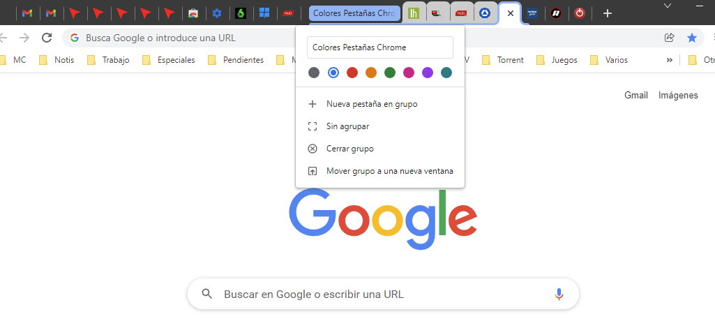 tabs in Google Chrome