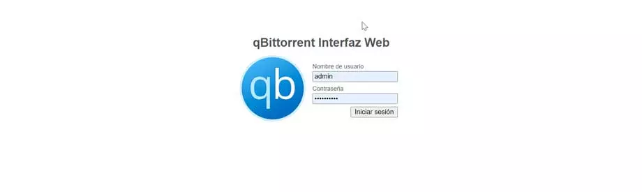 Login web interface qBittorrent