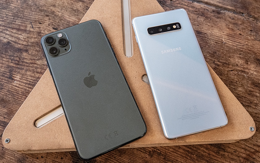 The iPhone 11 Pro Max and the Galaxy S10+