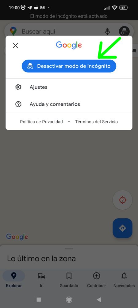 Disable incognito mode in Google Maps for Android