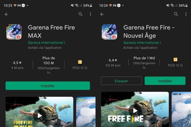 Free Fire in the Play Store
