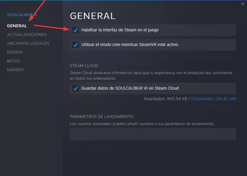 Disable Steam interface specific game