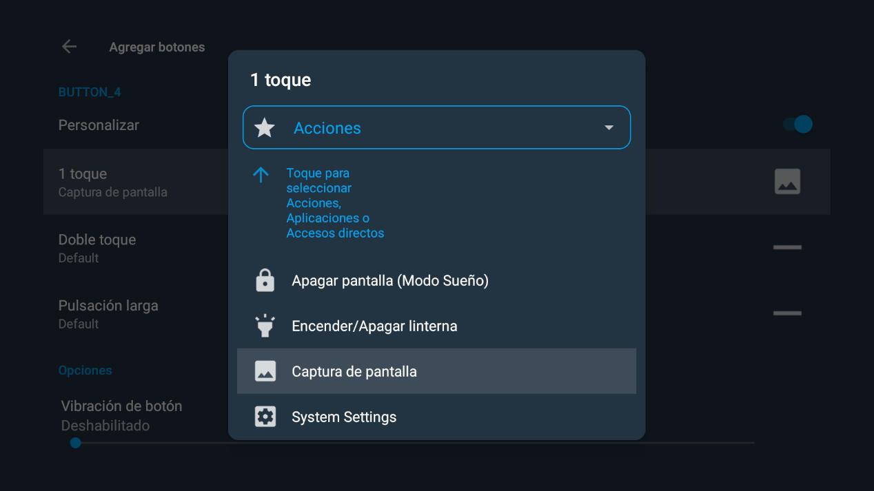 Screenshot option in Button Mapper