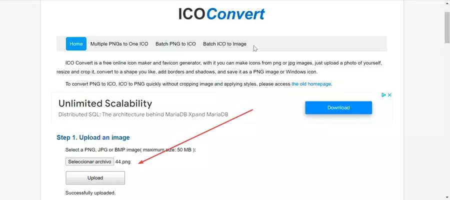 Ico Convert upload image