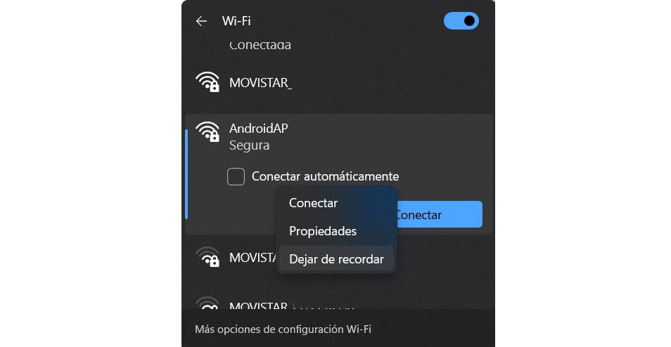 Delete Wi-Fi in Windows 11