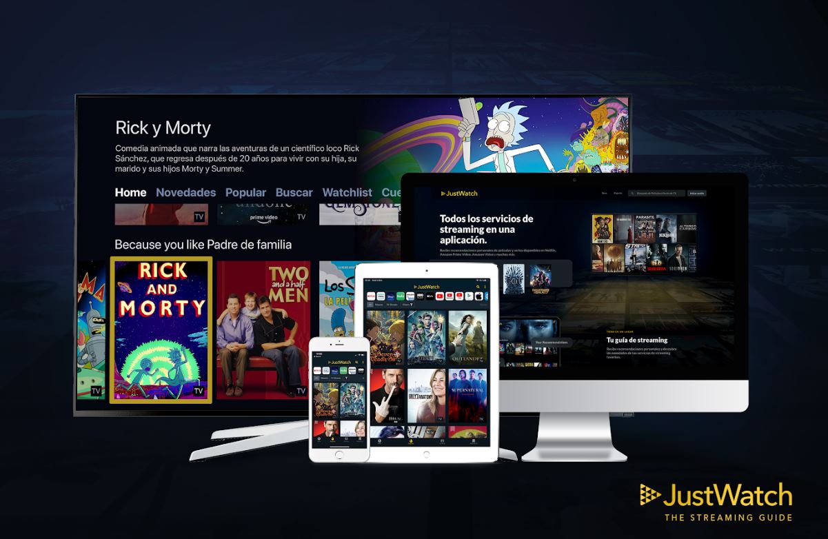 JustWatch: unifies all the streaming apps of your Smart TV in a single application