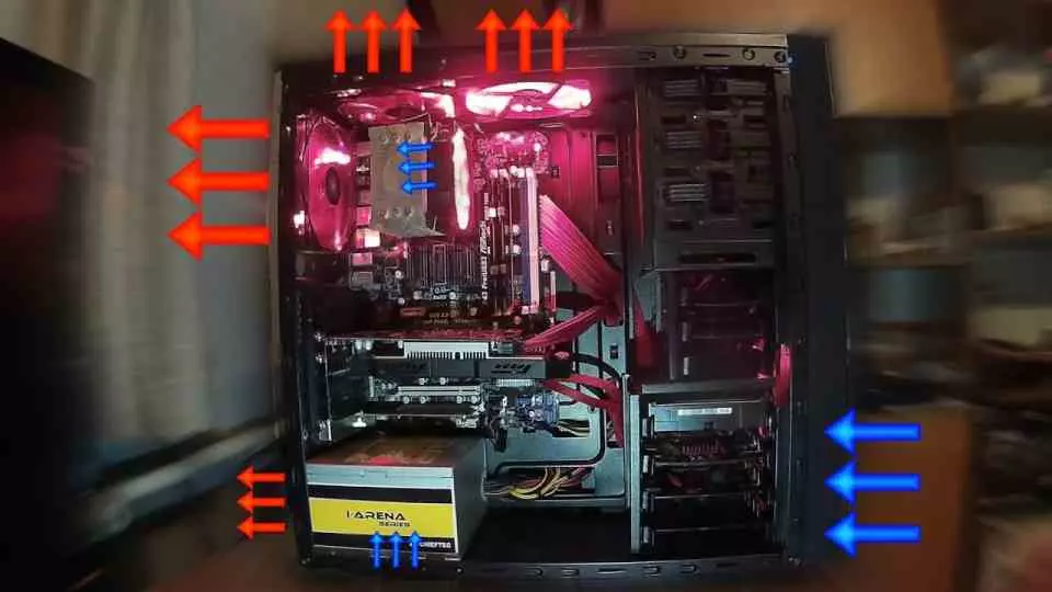 Air Flow Case motherboard overheating fans