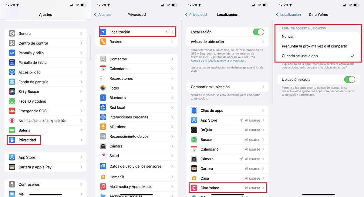disable access to system location in iOS