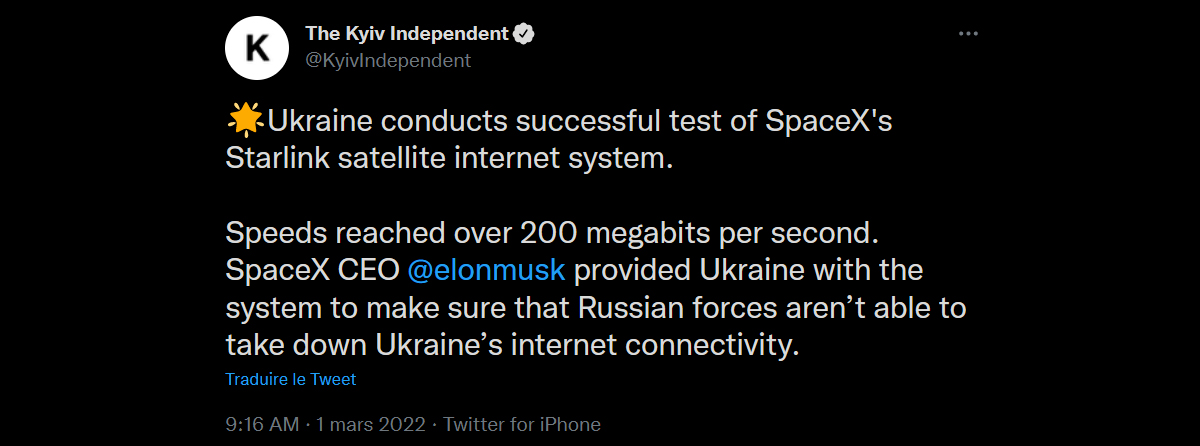 tweet debit starlink ukraine