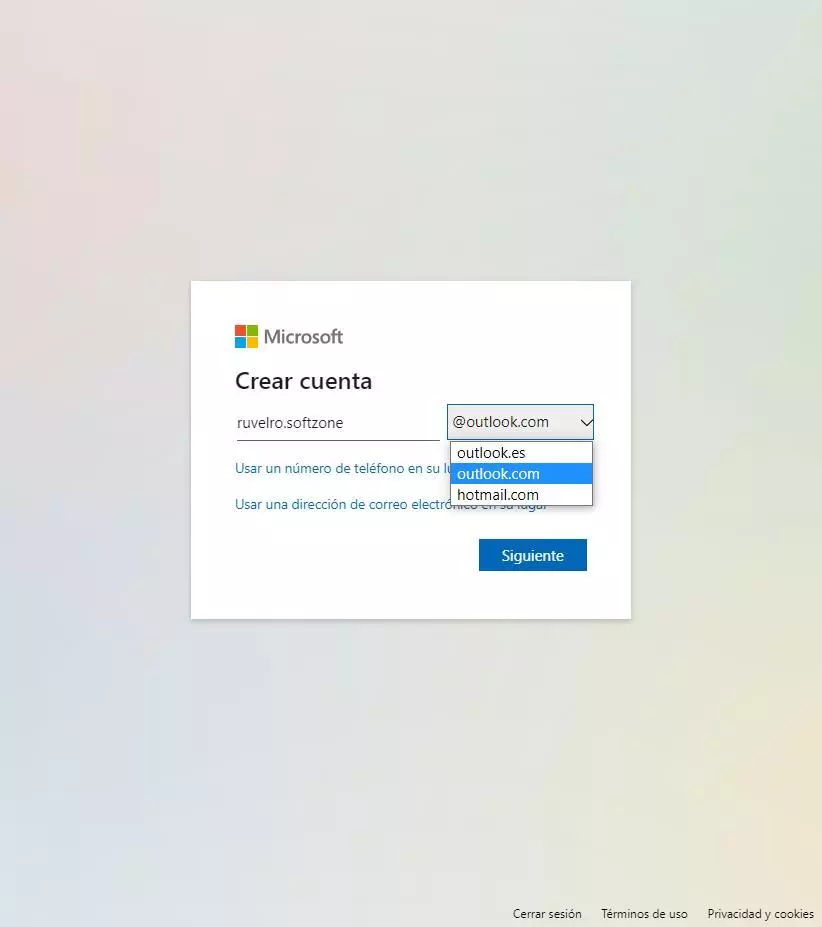 Create Microsoft Account - 1
