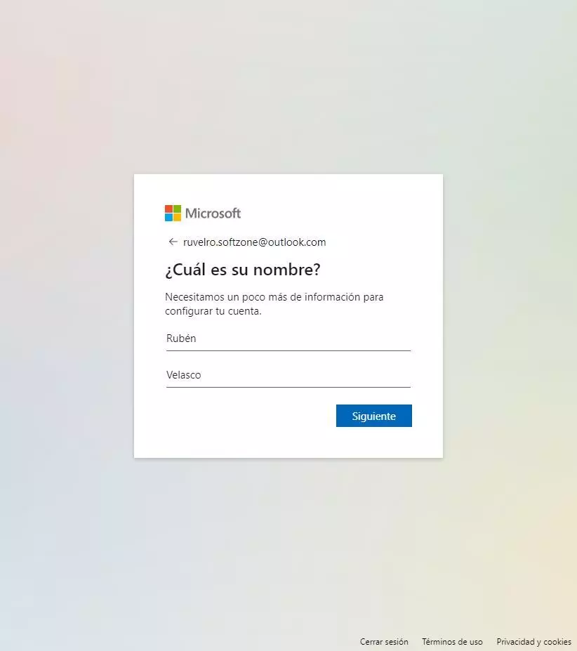 Create Microsoft Account - 3